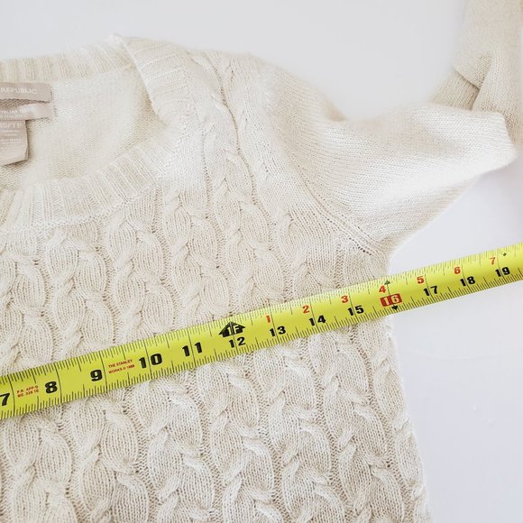 BANANA REPUBLIC Cashmere blend cable knit sweater - Picture 7 of 8